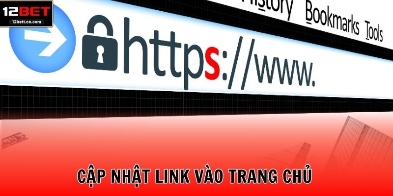 Cập nhật link vào trang chủ